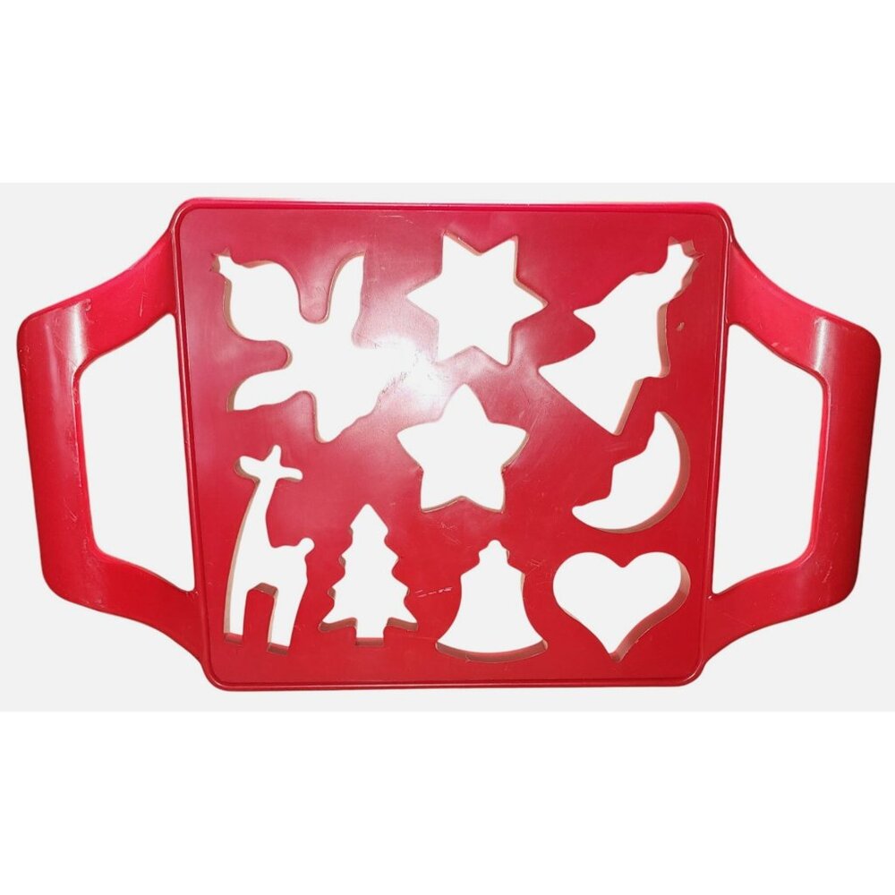 Vintage 1983 Christmas Press Cookie Cutter UK Design Trees Reindeer Hong Kong